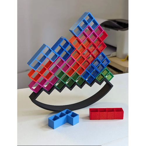 Renkli Tetris Bloklar� Denge Oyunu - Zeka ve Strateji Seti