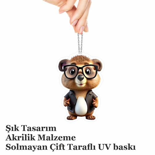 Araba Ayna S�s�, Araba S�s�, �anta Aksesuar� - K���k Ay� - Pleksi Malzeme, UV Bask�l� - 012