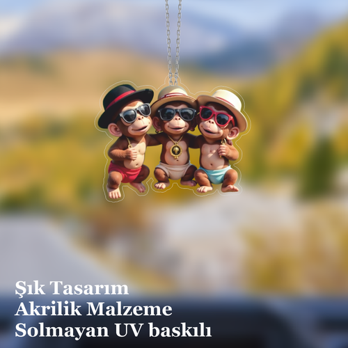 Araba Ayna S�s�, Araba S�s�, �anta Aksesuar� - �� Kafadar - Pleksi Malzeme, UV Bask�l� - 006