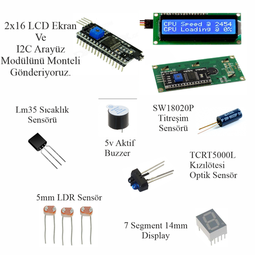 Arduino ile Uyumlu Ba�lang�� Seti UNO R3 B�y�k F�rsat 93 Par�a 312 Adet