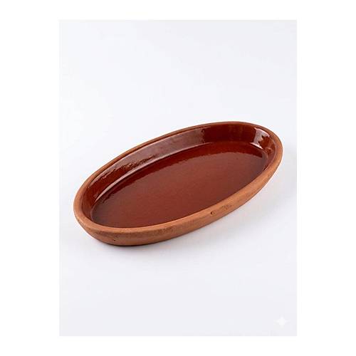 Oval S�rl� Toprak G�ve� Taba�� (25 x 13 cm)