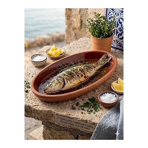 Oval S�rl� Toprak G�ve� Taba�� (25 x 13 cm)