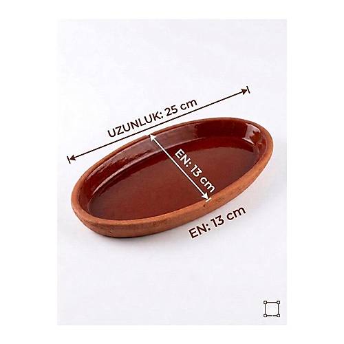 Oval S�rl� Toprak G�ve� Taba�� (25 x 13 cm)