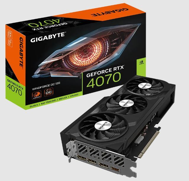 VGA RTX4070 WINDFORCE OC 12GB 192B GDDR6X DP-HDMI EKRAN KARTI