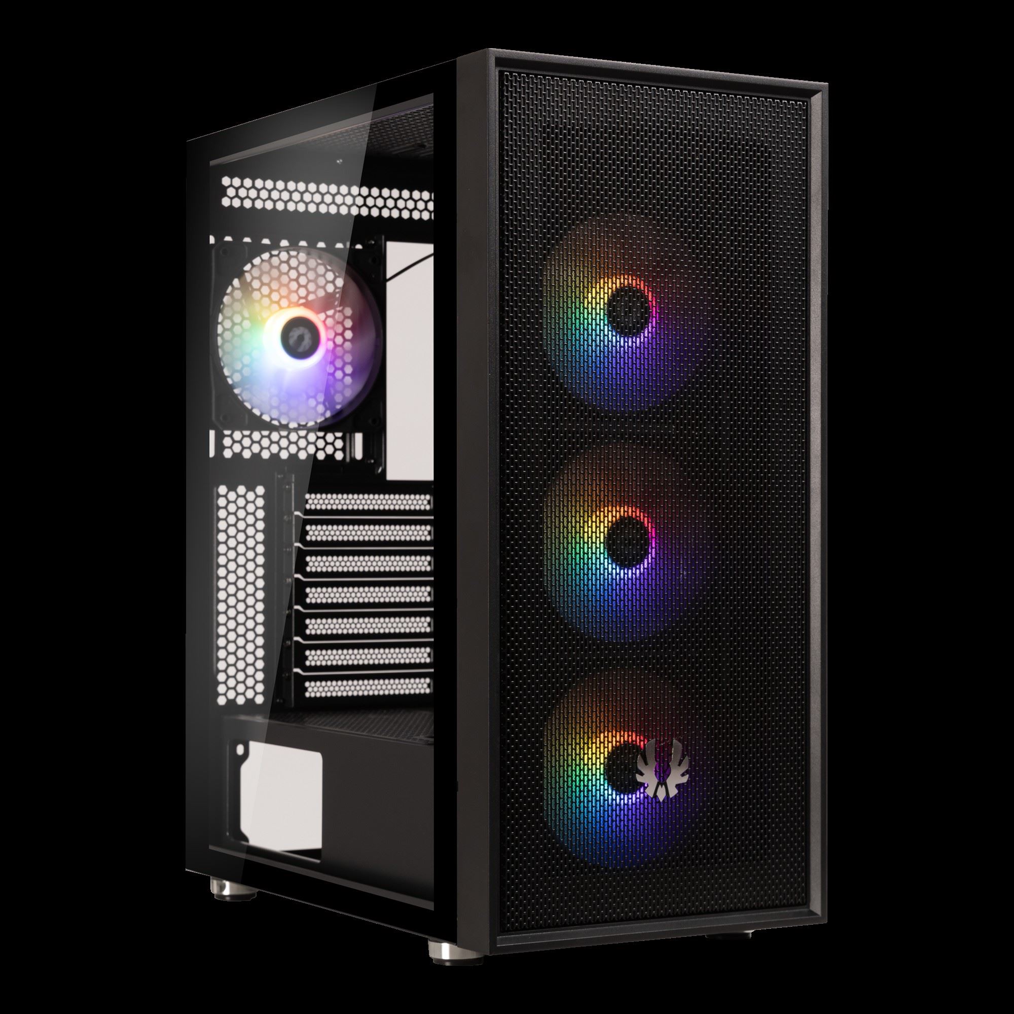 ARES CASE BLACK 4FANS f-rgb + 600W PSU