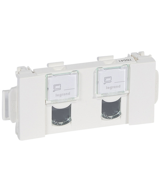 2 x RJ45 Cat5e UTP DLP İçin Soluclip Aksesuarlı 3 Modül Beyaz