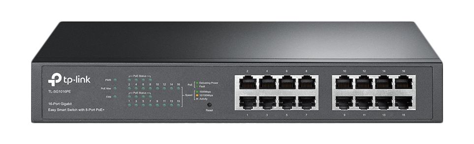 10/100/1000Mbps 16xPort Smart POE with 8xPort PoE Switch
