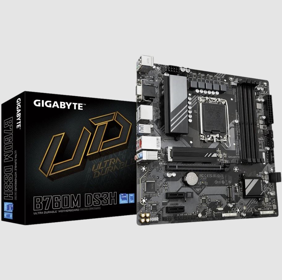 B760M-DS3H-DDR5 7600MHz OC DDR5 LGA1700 M.2 HDMI DP MicroATX Anakart