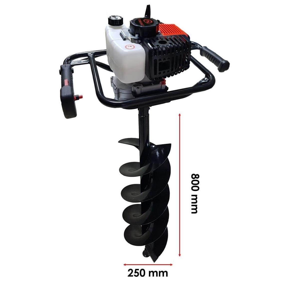 Tomking EA52C Çift Helezonlu Toprak Burgu Makinası 250 mm