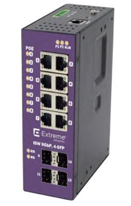 ISW 8-port POE+ Gigabit w 4-port SFP Operating Temperature -40C - +75C