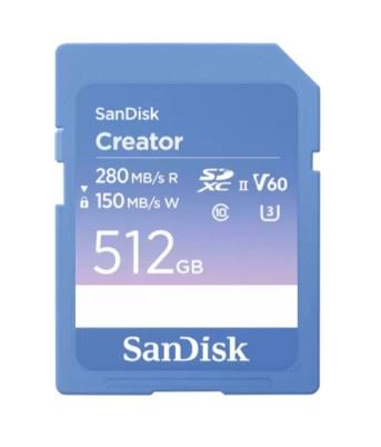 512GB Creator SDCX UHS-II 280MB/s SD Card