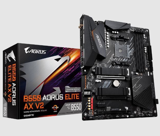 B550 AORUS ELITE AX V2 4733MHz OC DDR4 AM4 M.2 HDMI DP ATX Anakart