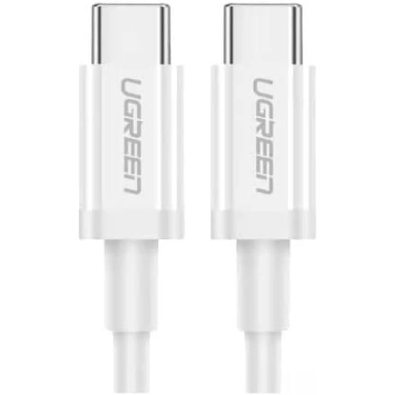 UGREEN USB-C 60W 3A QC PD HIZLI ŞARJ KABLOSU 1 MT BEYAZ 60520