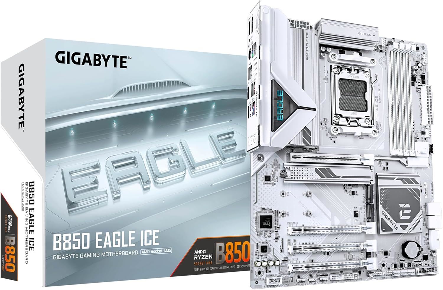 B850-EAGLE-ICE 8200 MHz OC DDR5 AM5 M.2 HDMI DisplayPort ATX Anakart