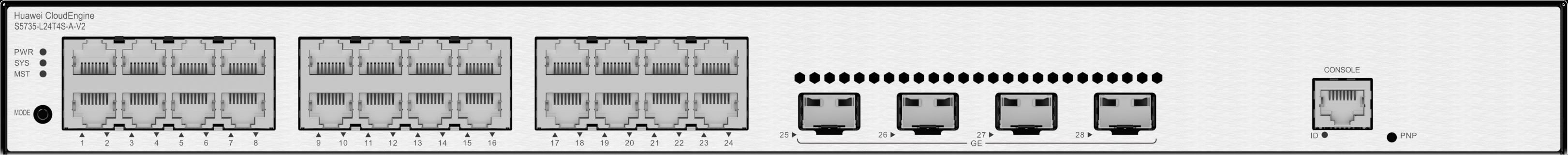 10/100/1000BASE-T 24 Port 4GE SFP Port AC Güç