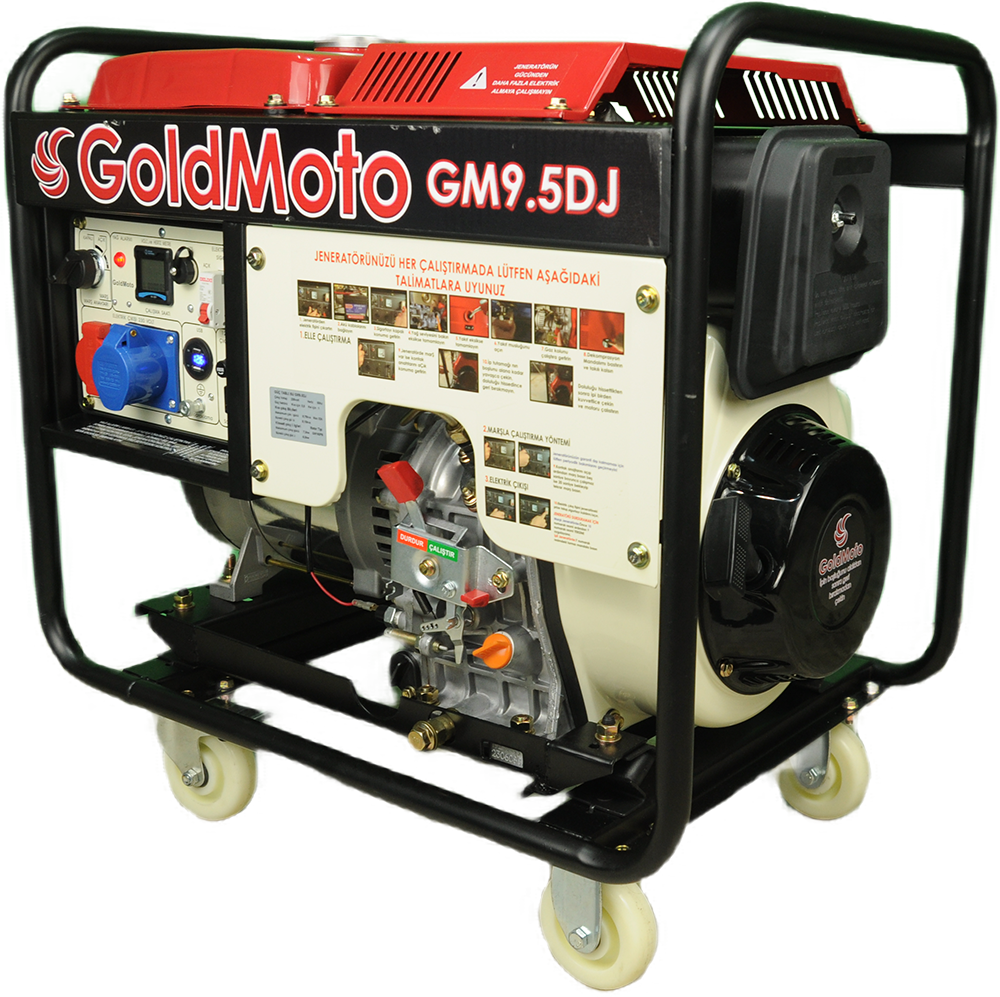 GoldMoto GM9.5DJ 8.7Kva Monofaze Marşlı Dizel Jeneratör