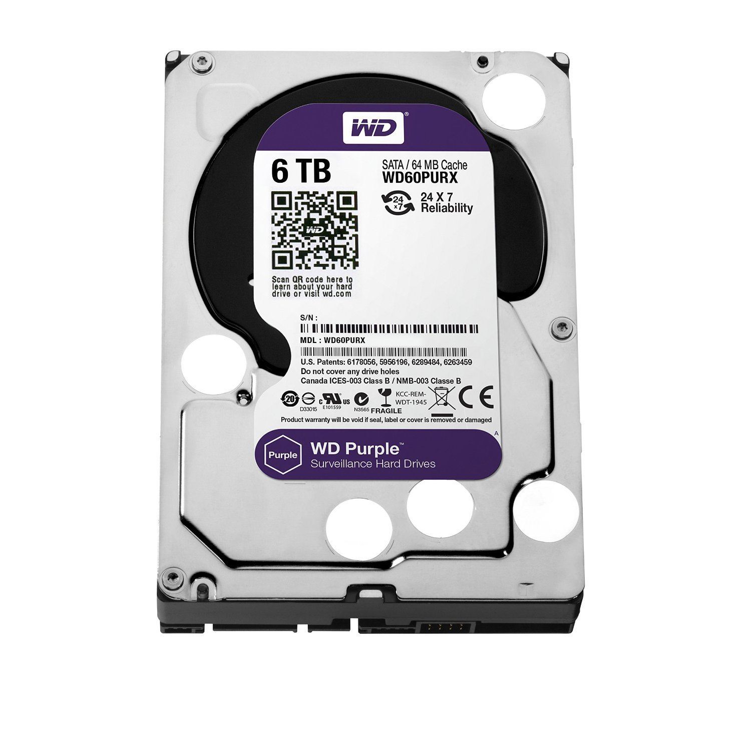 6TB Sata 3.0 64MB PURPLE 3.5" GÜVENLİK HDD