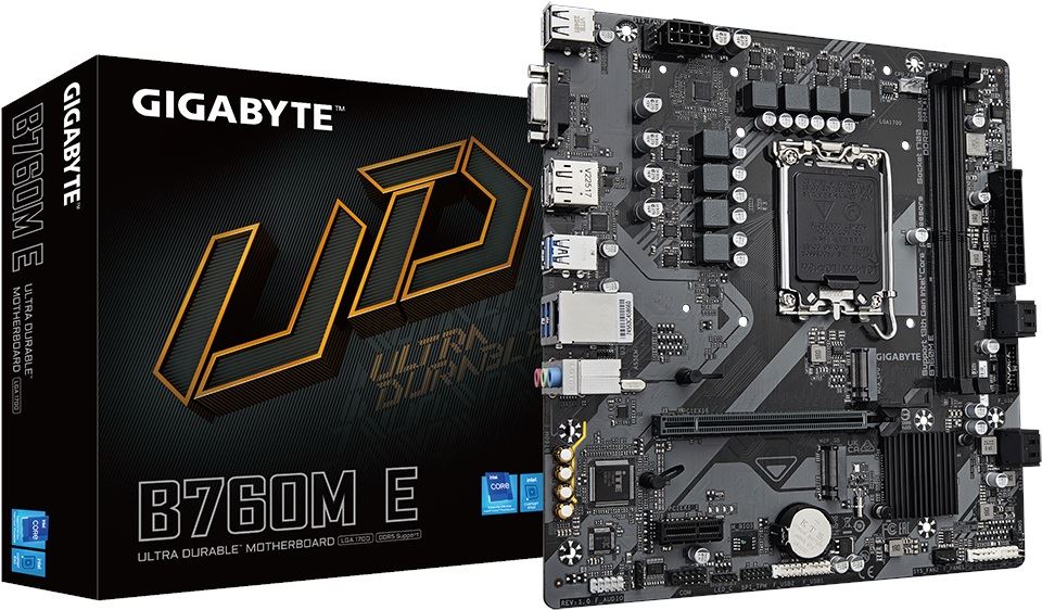 B760M-E 7200MHz OC DDR5 LGA1700 M.2 HDMI DisplayPort MicroATX Anakart