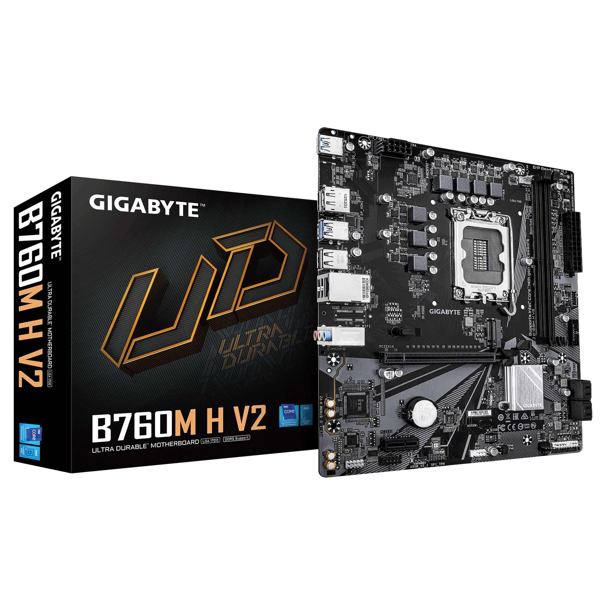 B760M-H-V2 8000MHz OC DDR5 LGA1700 M.2 HDMI DisplayPort MicroATX Anakart