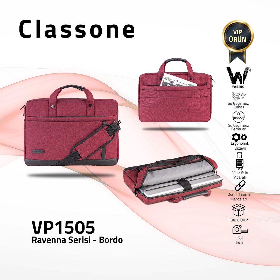 VP1005 Ravenna 14" Çanta -Bordo