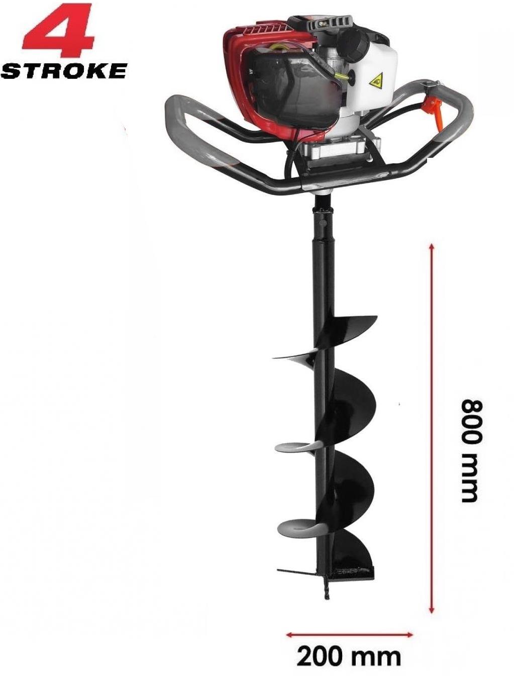 Gardenpro EA142 Toprak Burgu Makinası 4 Zamanlı Motor 200 mm