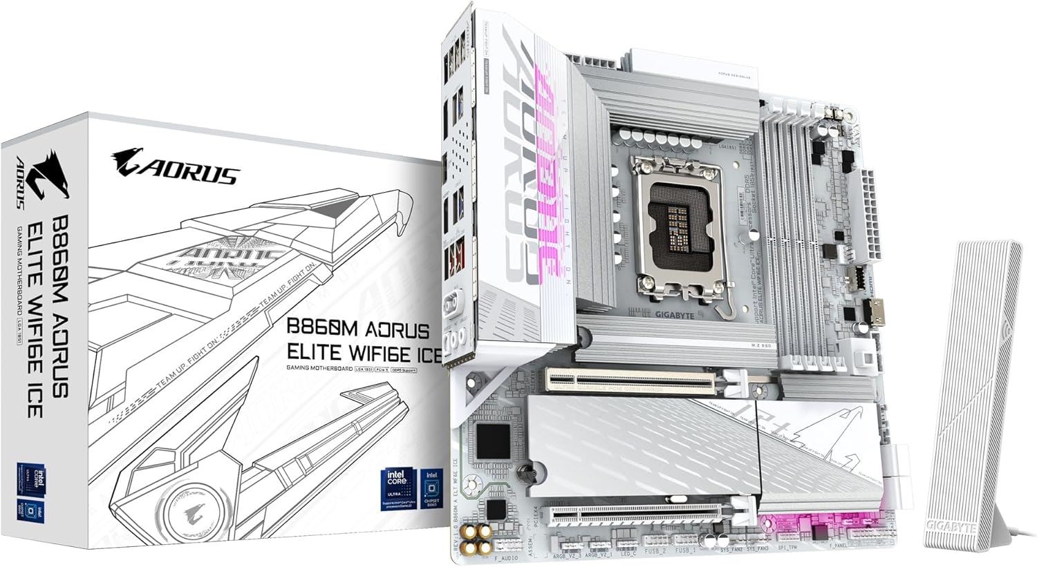 B860MAELITEWF6EICE 9200MHz OC DDR5 LGA1851 M.2 HDMI DP Micro-ATX Anakart