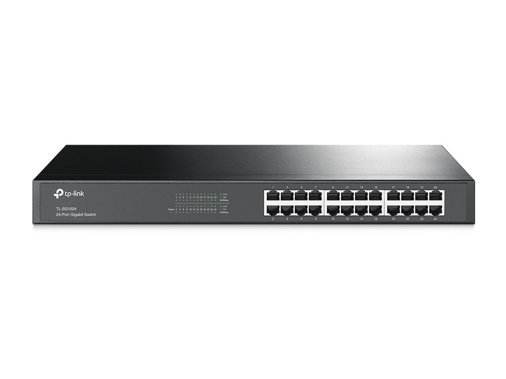 10/100/1000Mbps 24xPort %40 Güç Tasarruflu Raf Tipi Switch