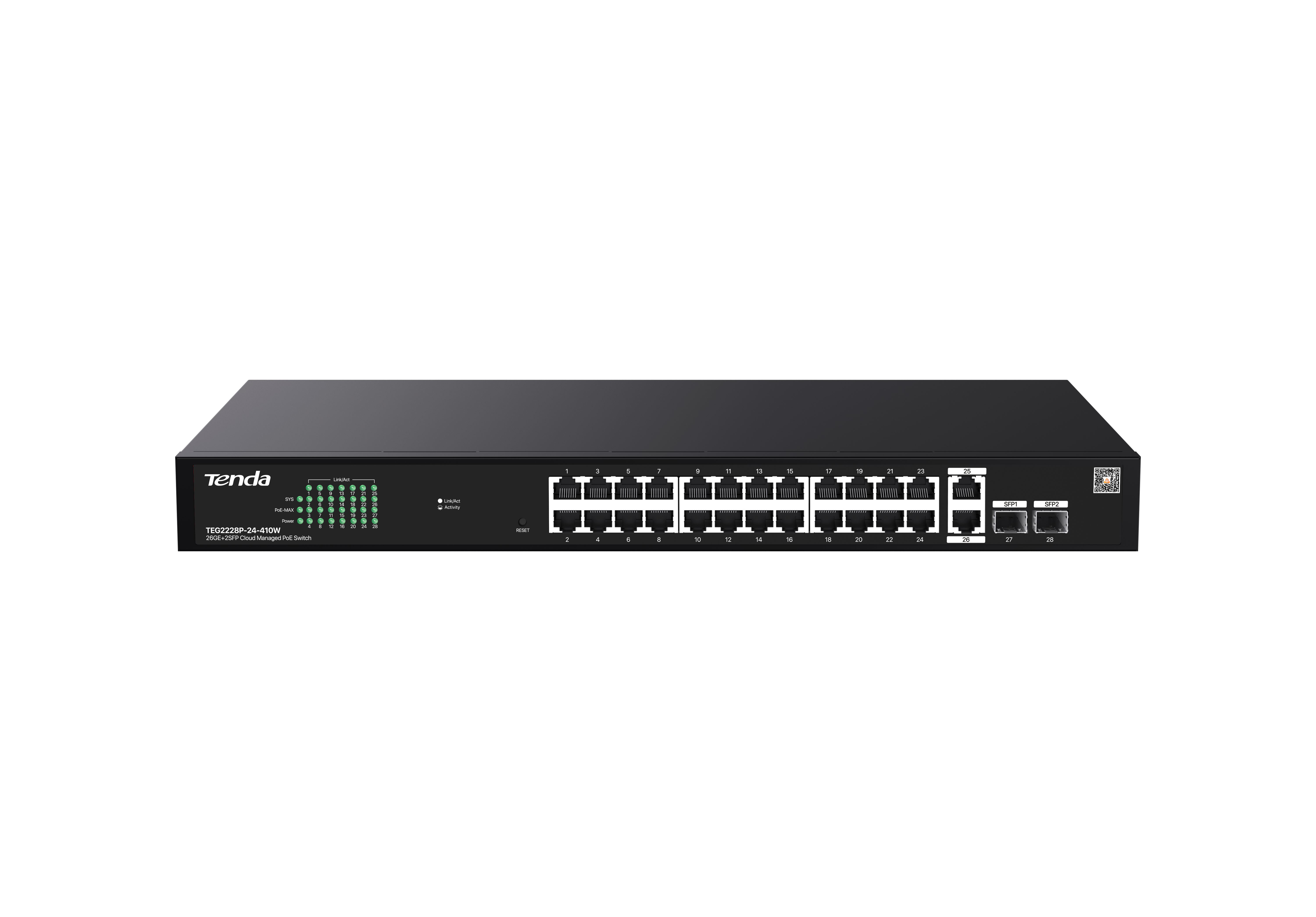 26GE+2SFP Cloud Managed PoE Switch