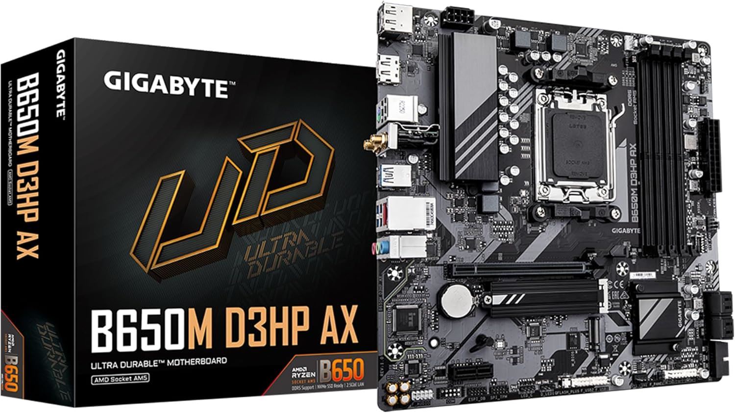 B650M-D3HP-AX 8000MHz OC DDR5 AM5 M.2 HDMI DP Micro-ATX Anakart