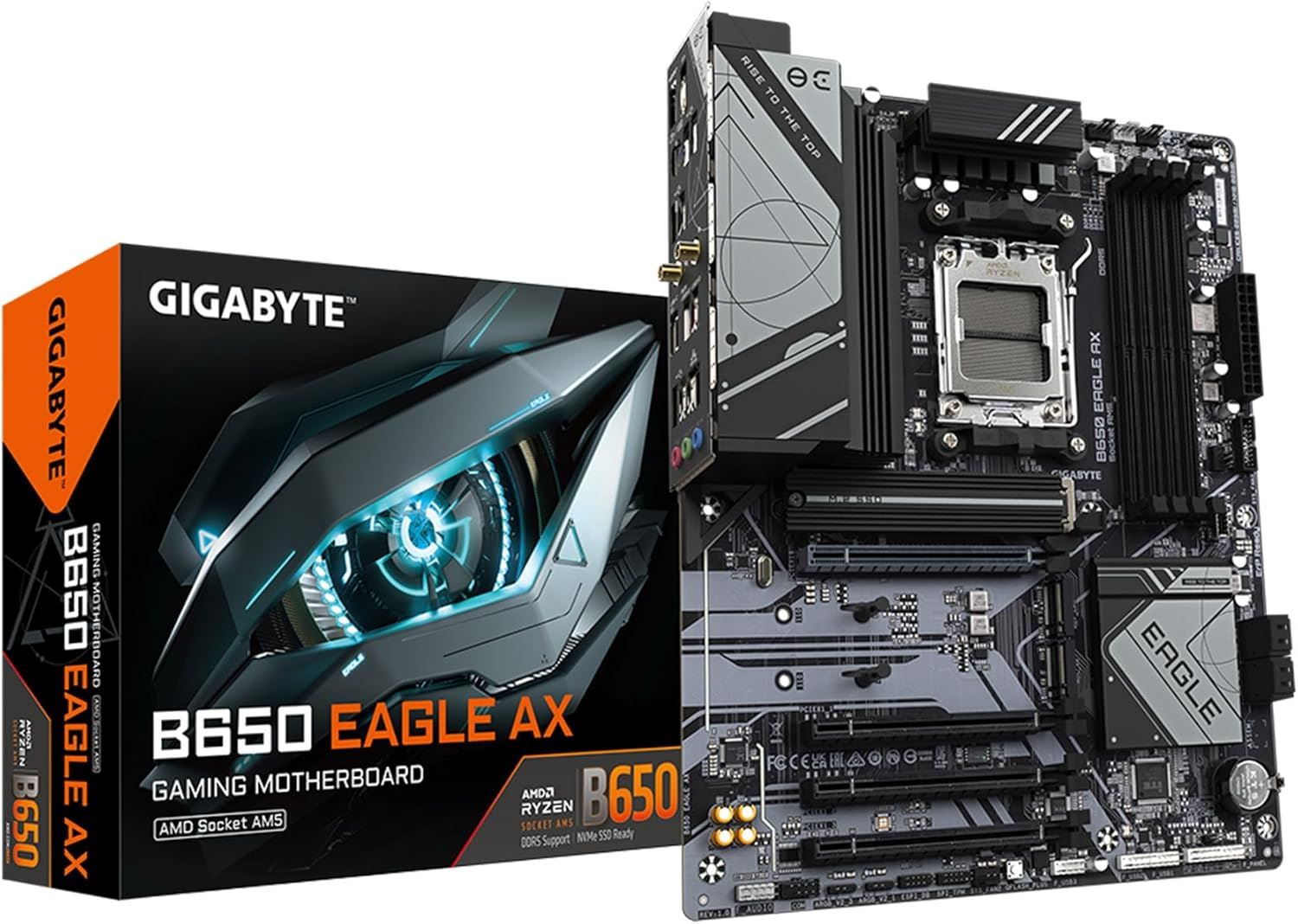 B650-EAGLE-AX 8000MHz OC DDR5 AM5 M.2 HDMI DisplayPort mATX Anakart