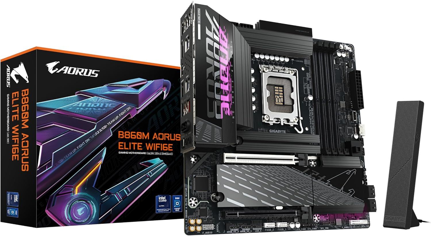 B860MAELITE-WIFI6E 9200MHz OC DDR5 LGA1851 M.2 HDMI DP Micro-ATX Anakart