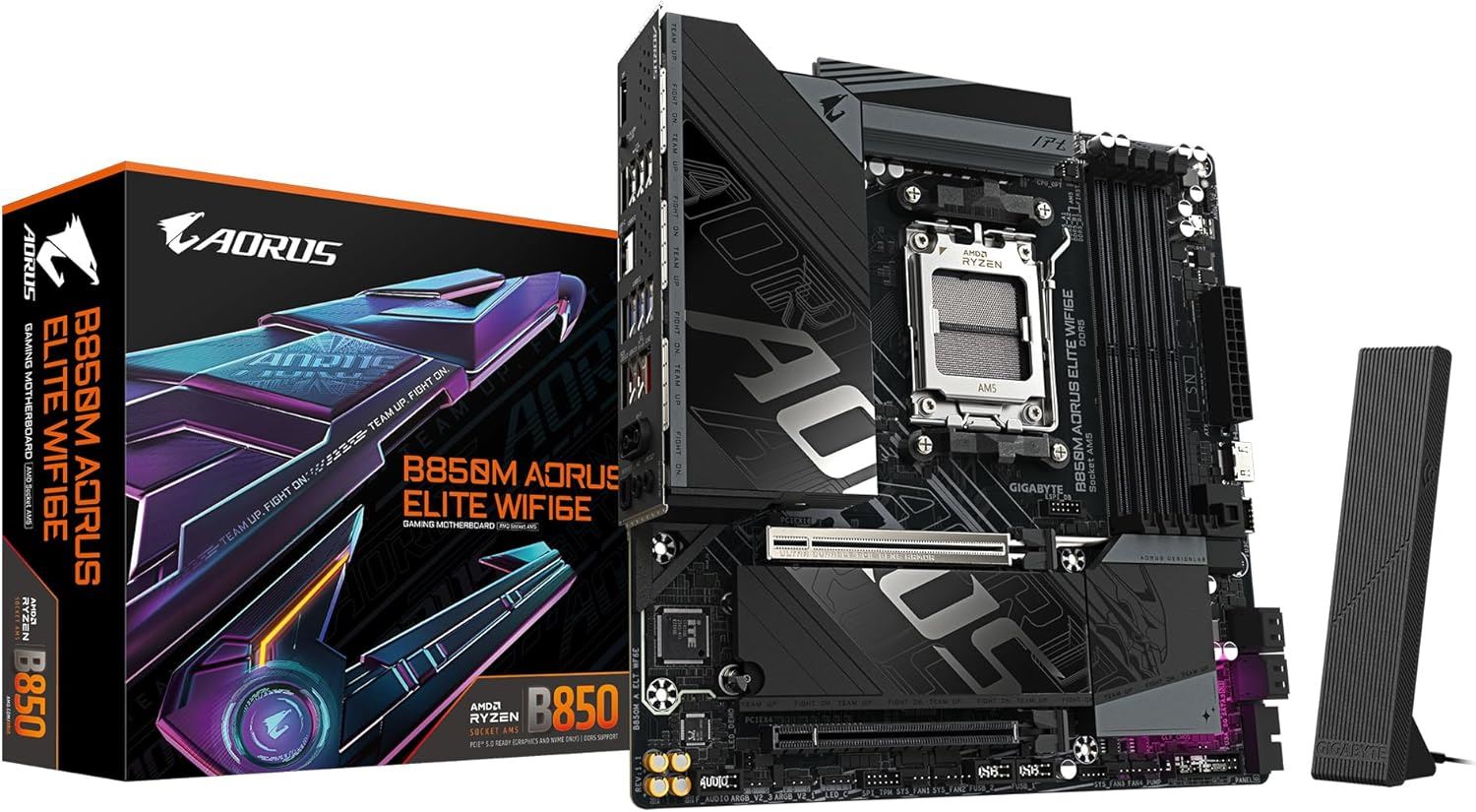 B850M-A-ELITE-WIFI6E 8200MHz OC DDR5 AM5 M.2 HDMI DP Micro-ATX Anakart