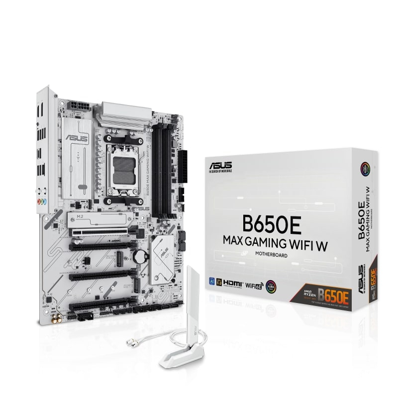 ASUS B650E MAX GAMING WIFI W BEYAZ DDR5 ANAKART