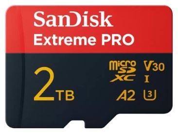 2TB Extreme Pro SDXC UHS-I A2 200MB/s MicroSD Card