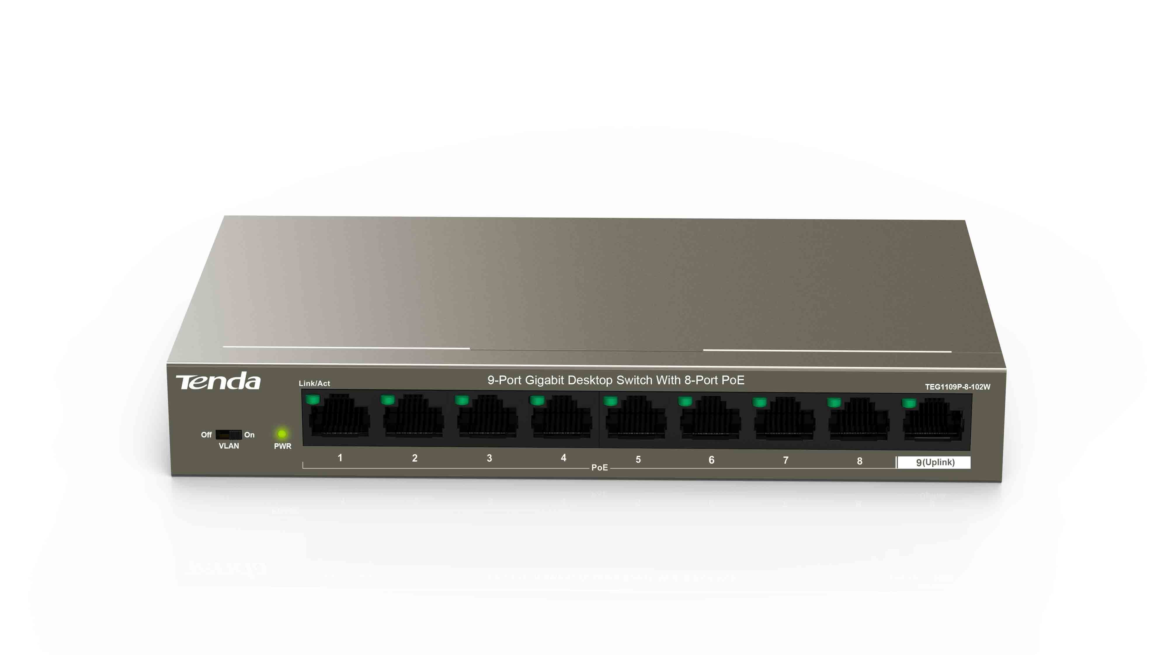 8 Port PoE 9 Port Masaüstü Switch