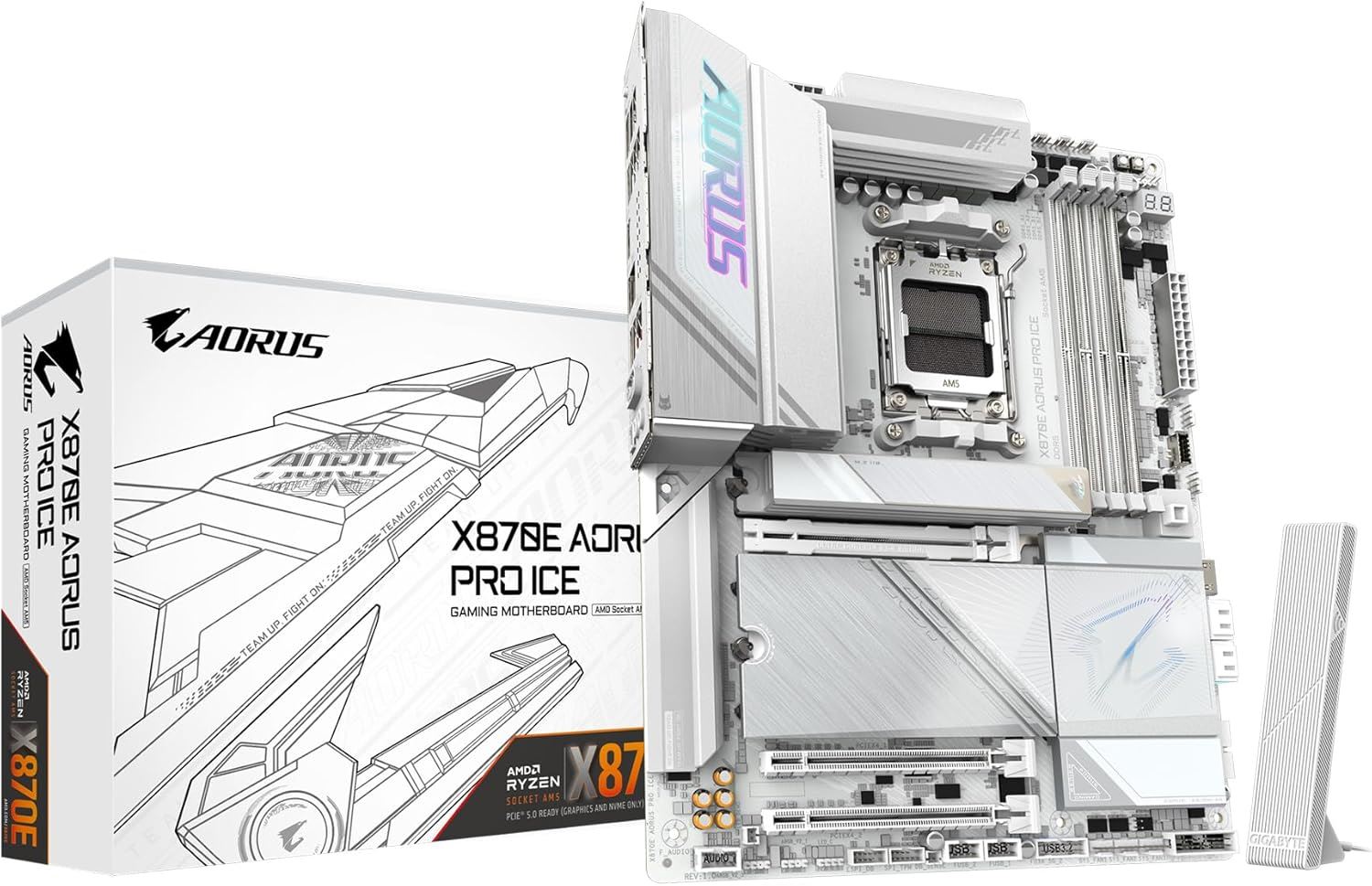 X870E AORUS PRO ICE DDR5 8200 OC AM5 USB4 WiFi7 PCIe 5.0 ATX Anakart