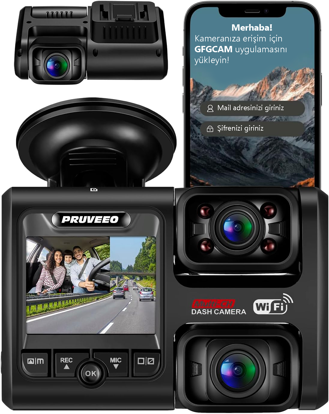 PRUVEEO D30 WI-FI 4K ARAC KAMERASI