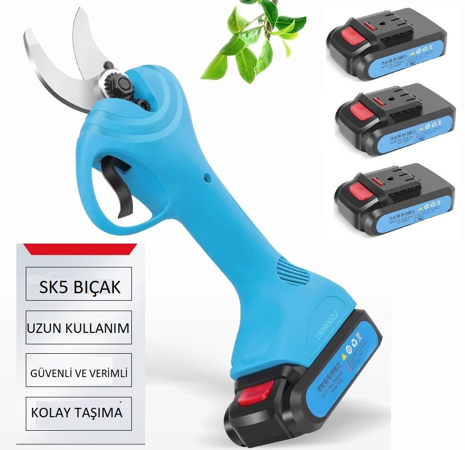 Suca SC-8602 Akülü Şarjlı Budama Makası 32 mm 3 Akülü