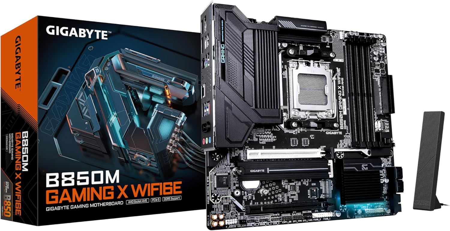 B850M-GAM-X-WF6E 8200MHz OC DDR5 AM5 M.2 HDMI DP MicroATX Anakart