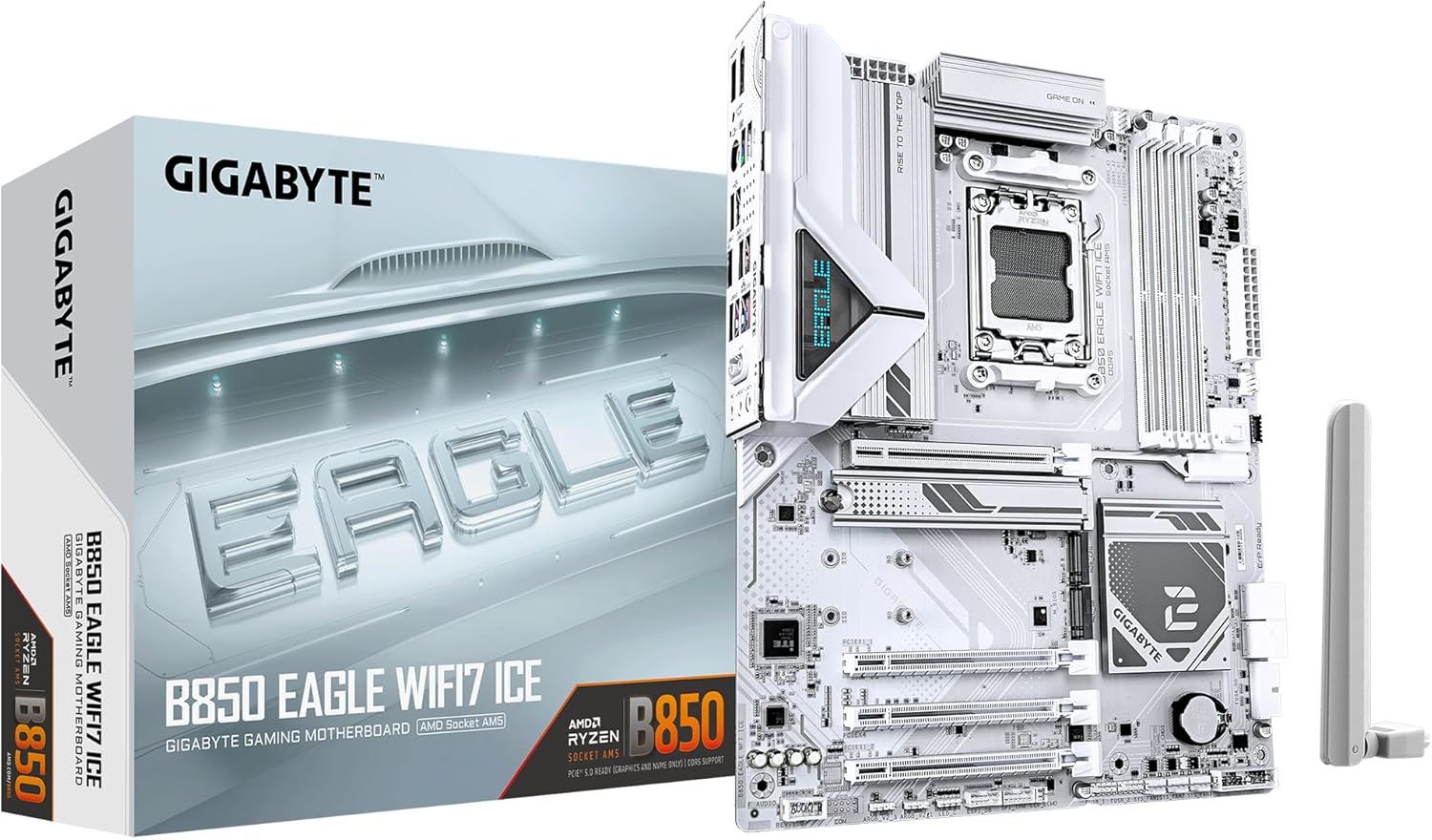 B850-EAGLEWF7ICE 8200MHz OC DDR5 AM5 M.2 WIFI7 HDMI DP ATX Anakart