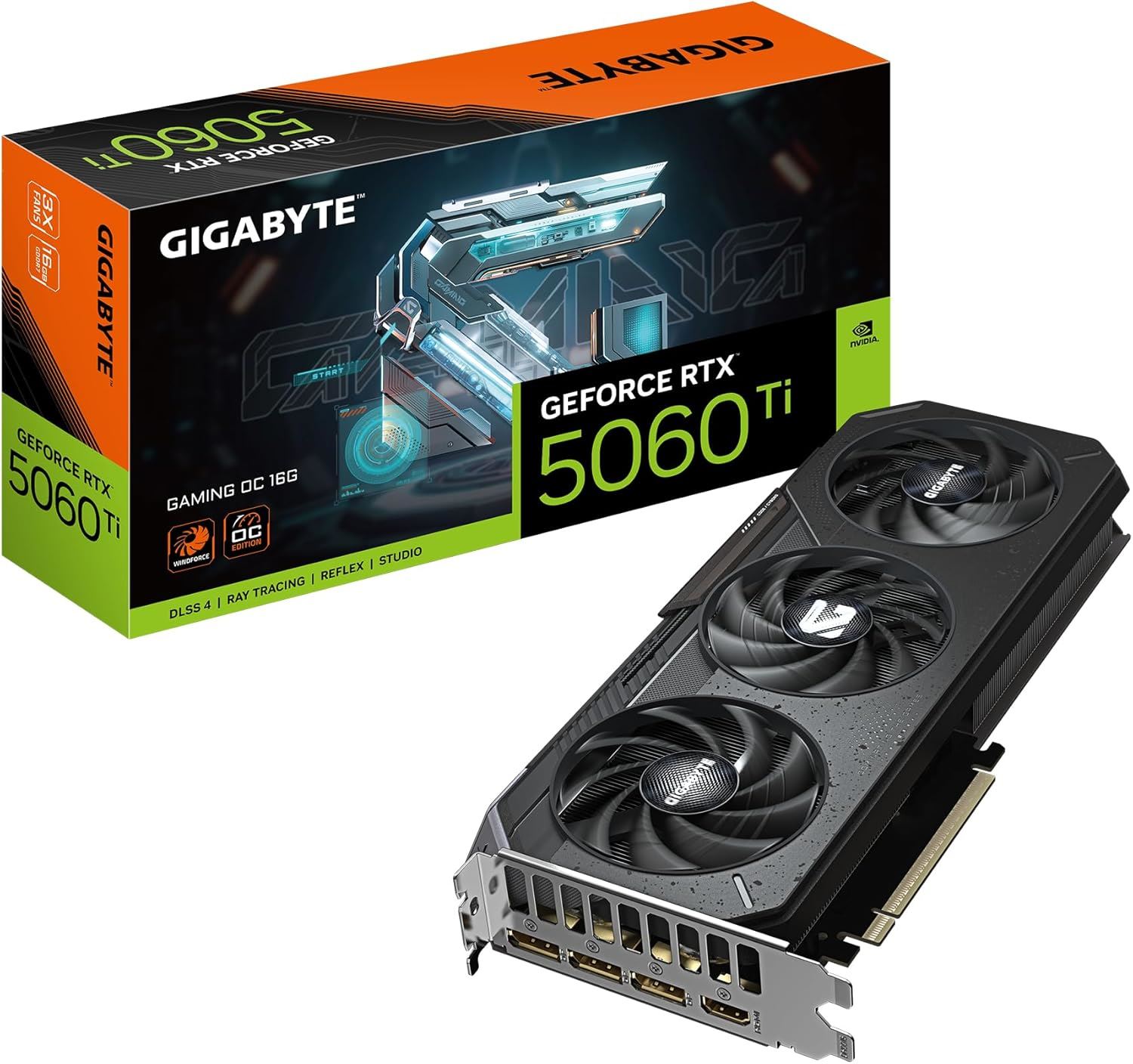 VGA RTX5060 TI GAM OC 16GB 128B GDDR7 DP-HDMI EKRAN KARTI