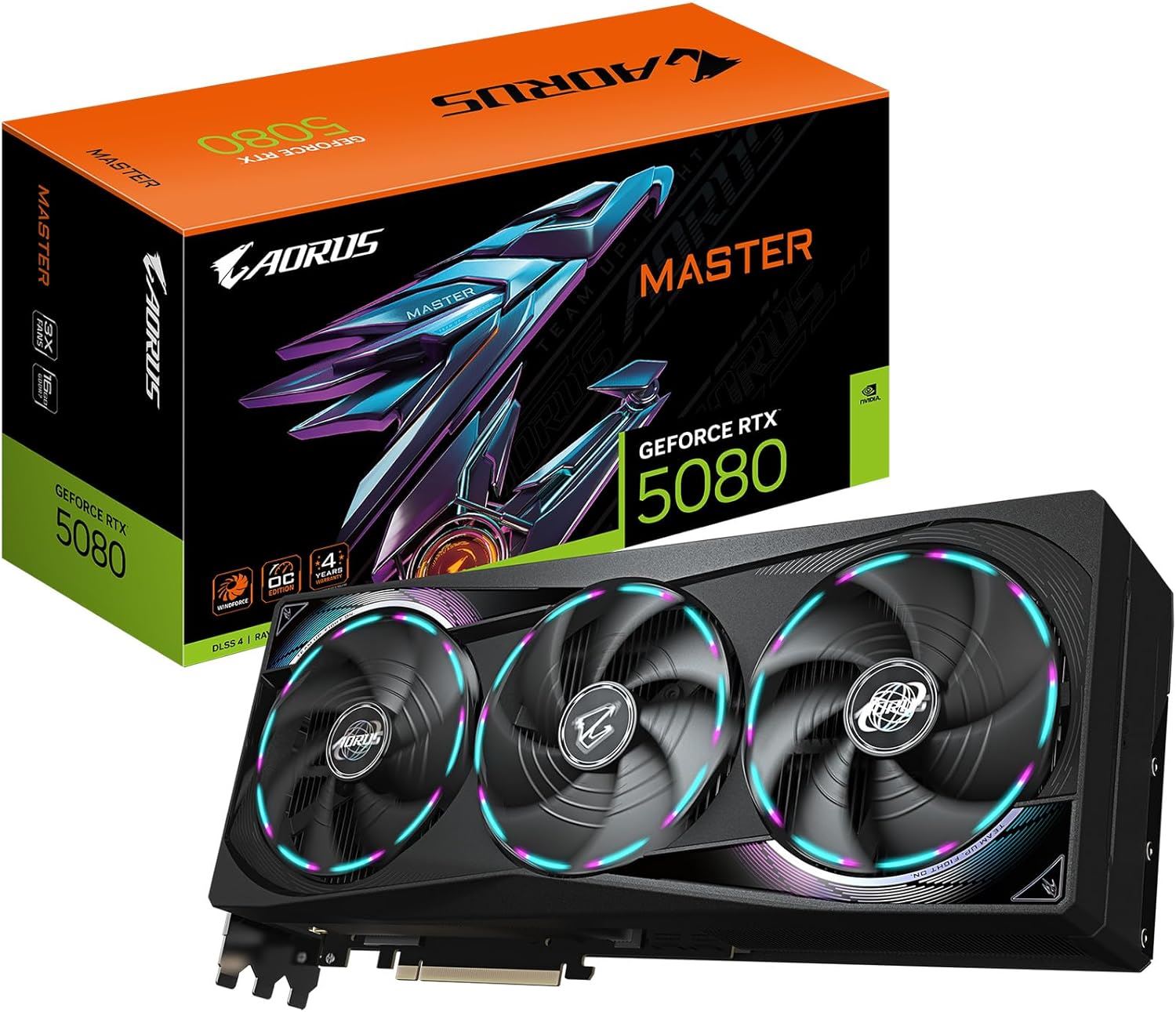 VGA RTX5080 AORUS MASTER 16GB 256B GDDR7 DP-HDMI EKRAN KARTI
