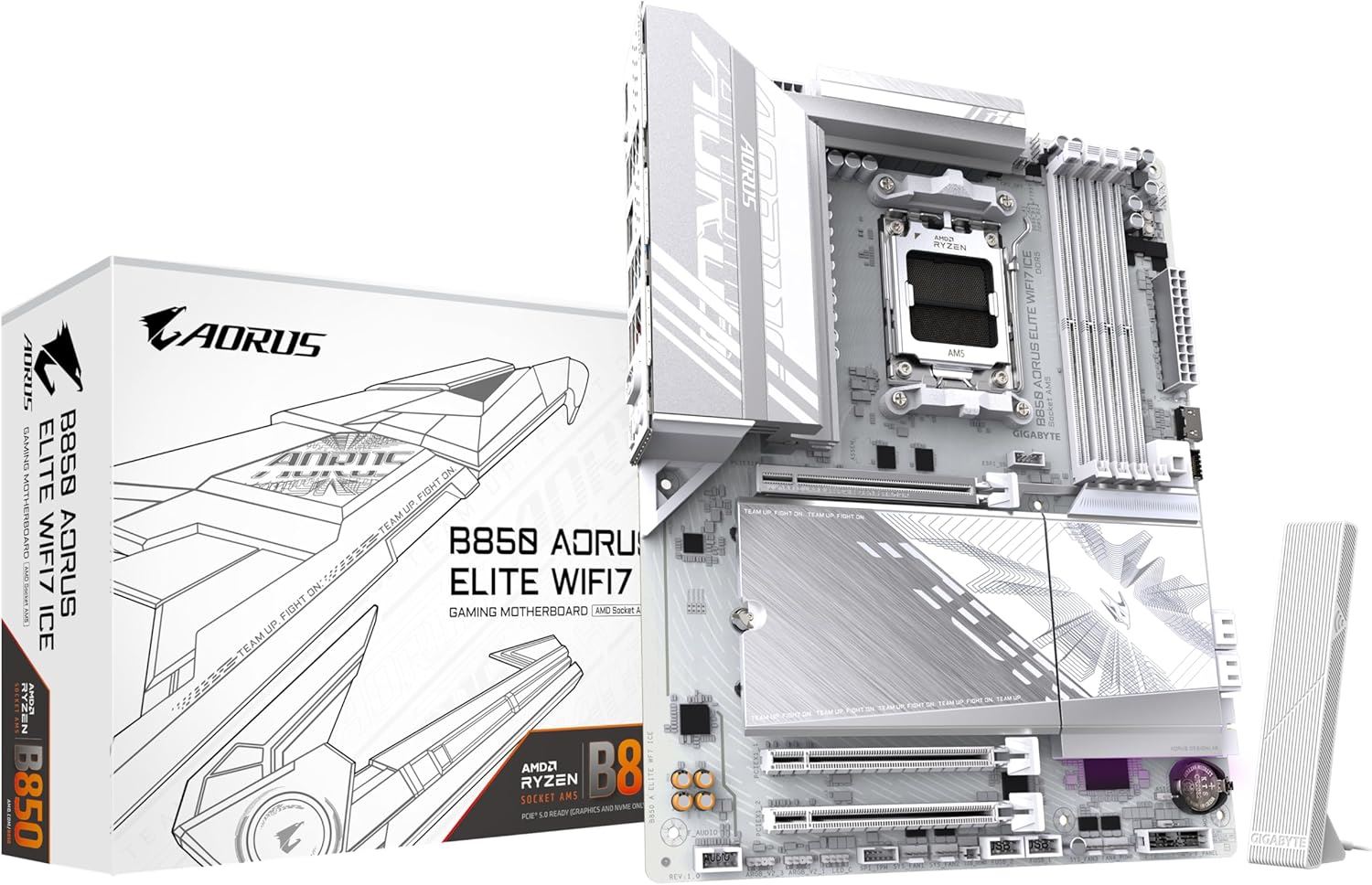 B850-A-ELITEWF7ICE 8200MHz OC DDR5 AM5 M.2 HDMI DisplayPort ATX Anakart