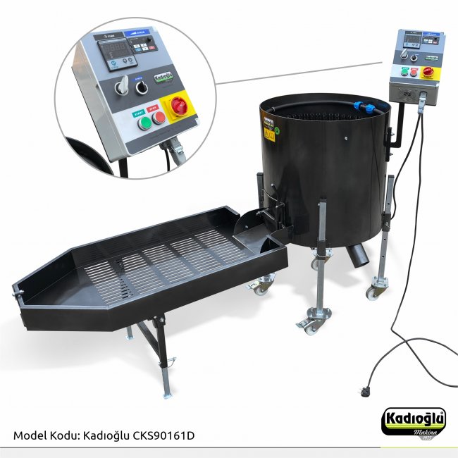 Kadıoğlu CKS90161D Ceviz Soyma Makinesi - Sehpalı - Hassas Devir Zaman Ayarlı - 180 Litre 100-120 Kg