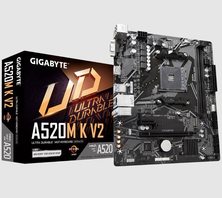 A520M-K-V2 5100MHz OC DDR4 AM4 M.2 HDMI D-Sub MicroATX Anakart