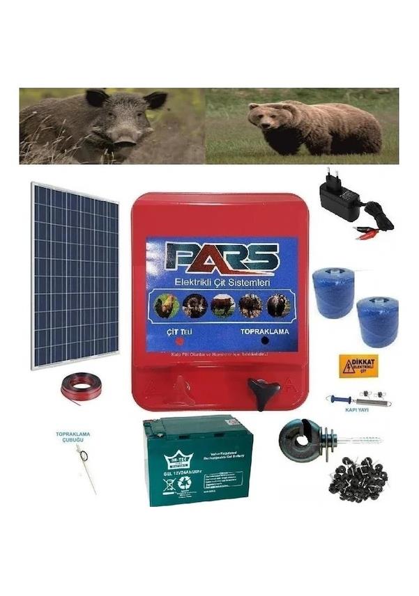 Pars Elektrikli Çit Ayı-Domuz Kovucu Jumbo Set 1000 Sensörlü