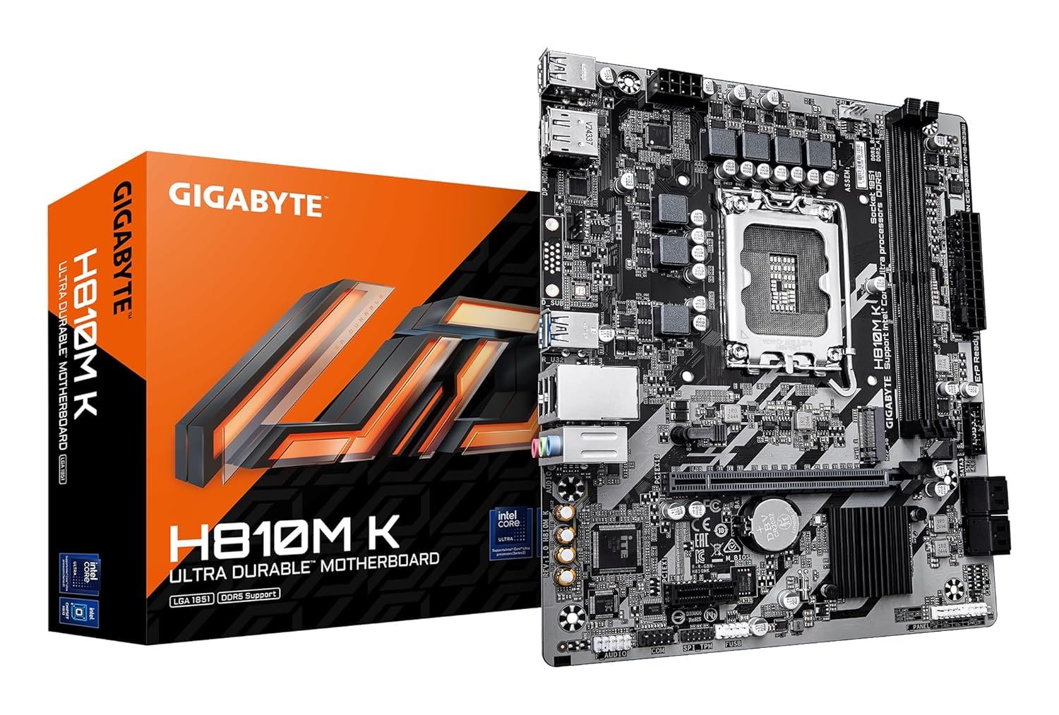 H810M-K 5600MHz DDR5 LGA1851 M.2 HDMI DisplayPort MicroATX Anakart