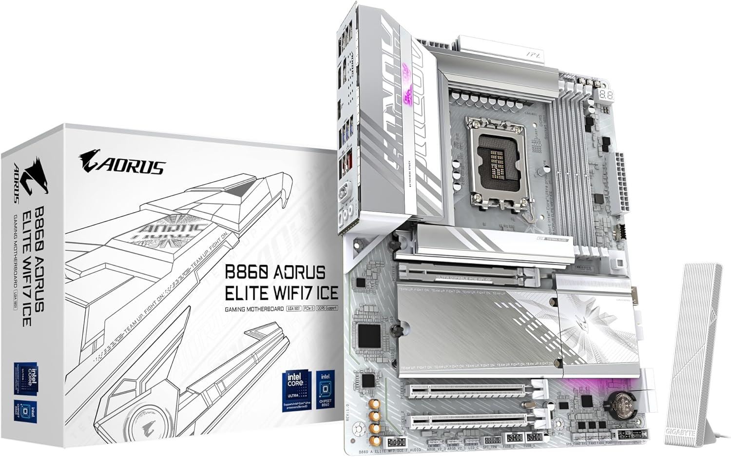 B860-A-ELITEWF7ICE 9200MHz OC DDR5 LGA1851 M.2 HDMI DP ATX Anakart