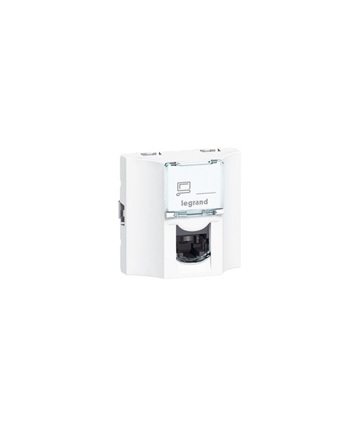Çift Girişli Cat6 FTP RJ45 2 Modül Beyaz