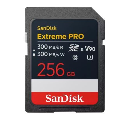 256GB Extreme Pro SDXC UHS-II V90 300MB/s SD Card